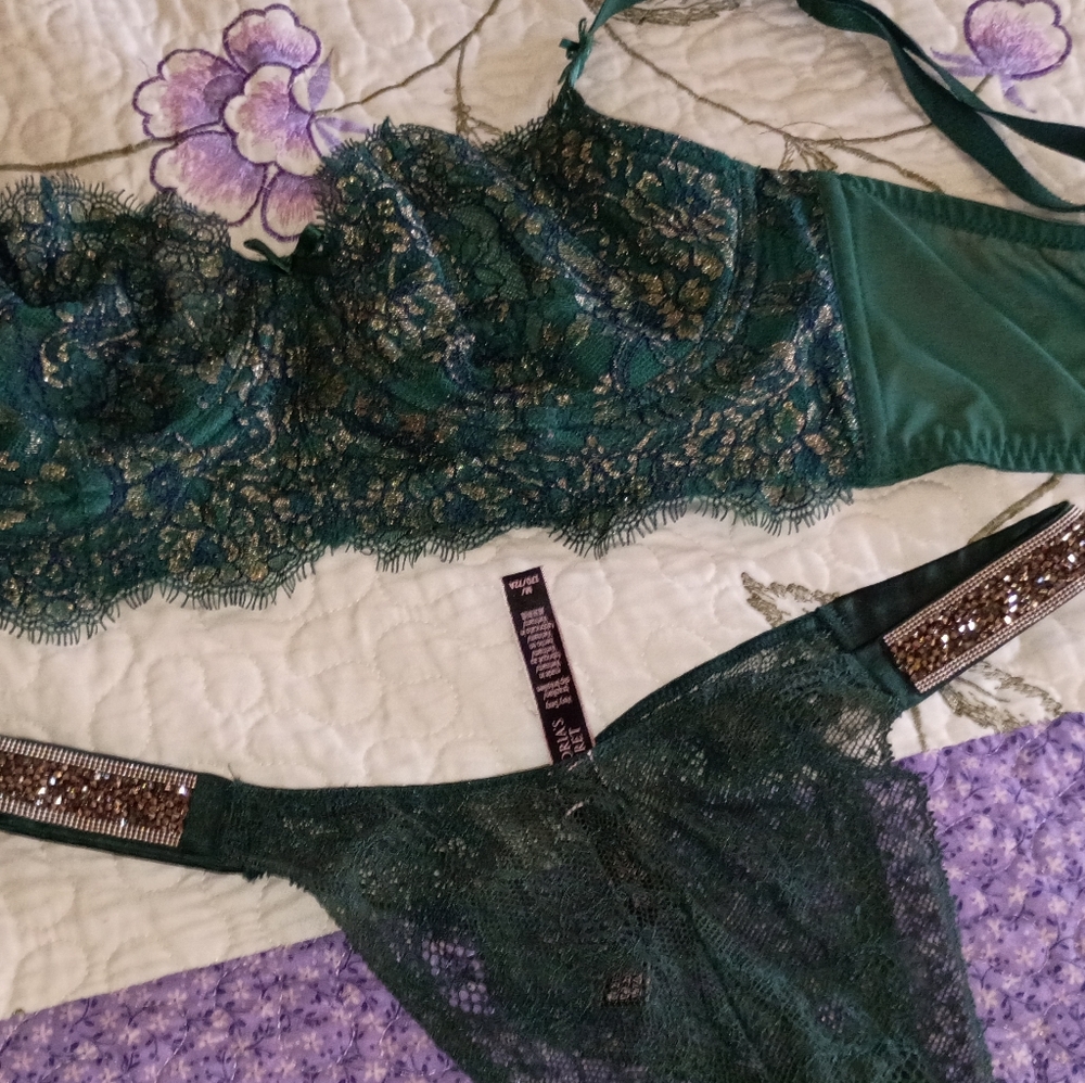 Victoria Secret Y2K Dream Angel 36 D Thong Panties Very Sexy Vintage Bling